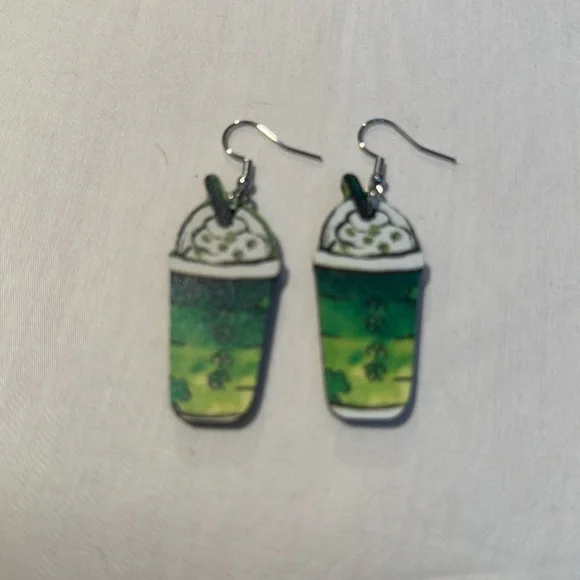 St Patrick's Day Earrings - Picture 2 of 2